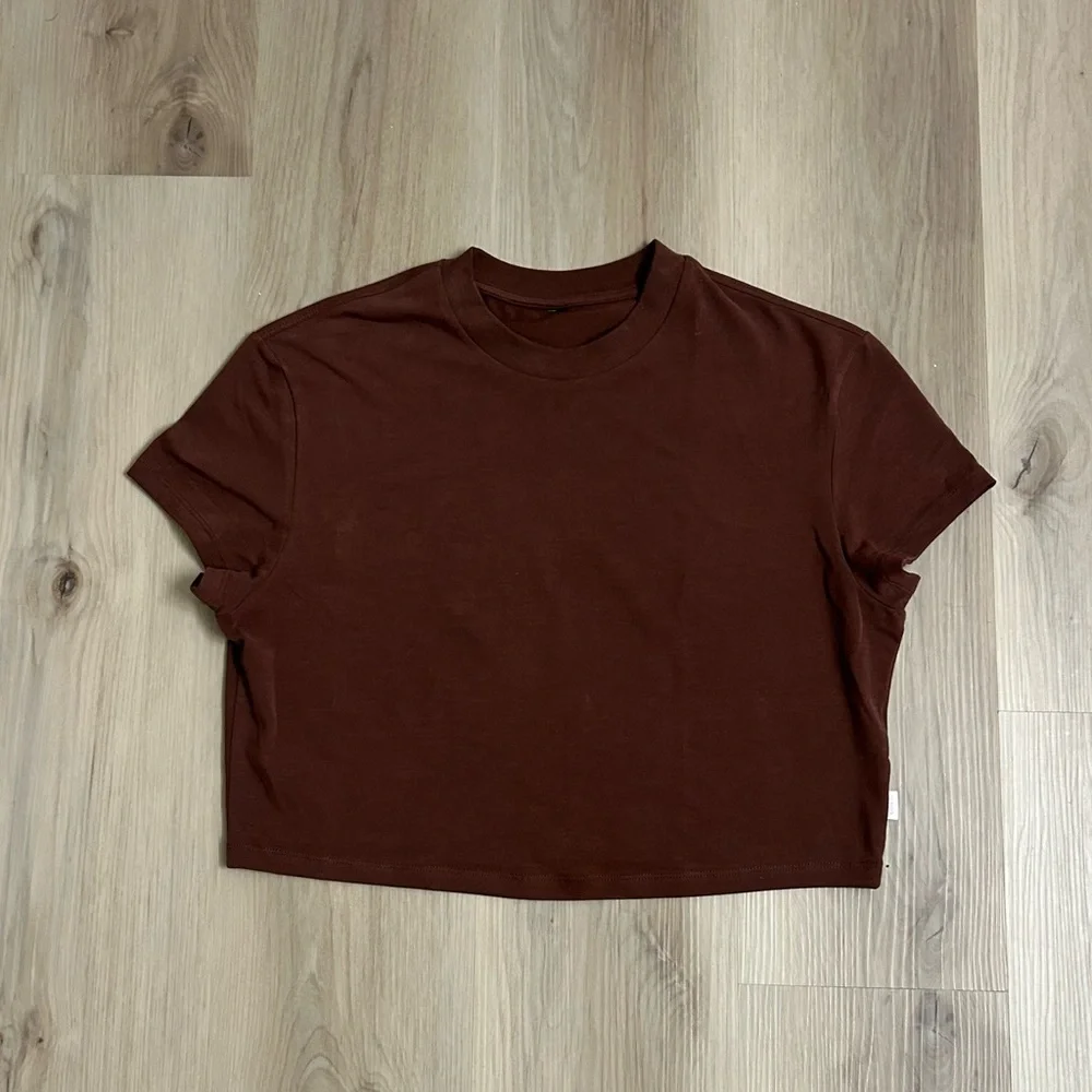 Oner Active Soft Motion Straight Leg + Cotton Tee Brown Set - Picture 7 of 10